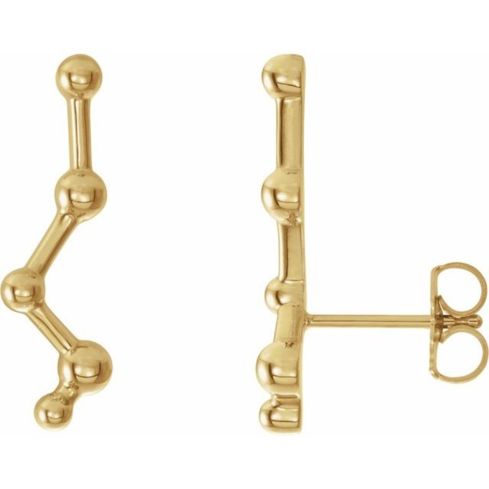 14K CONSTELLATION EAR CLIMBERS